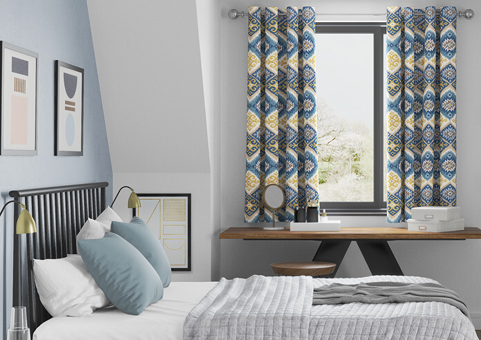 Navajo, Indigo - Made to Measure Curtains - Image 3